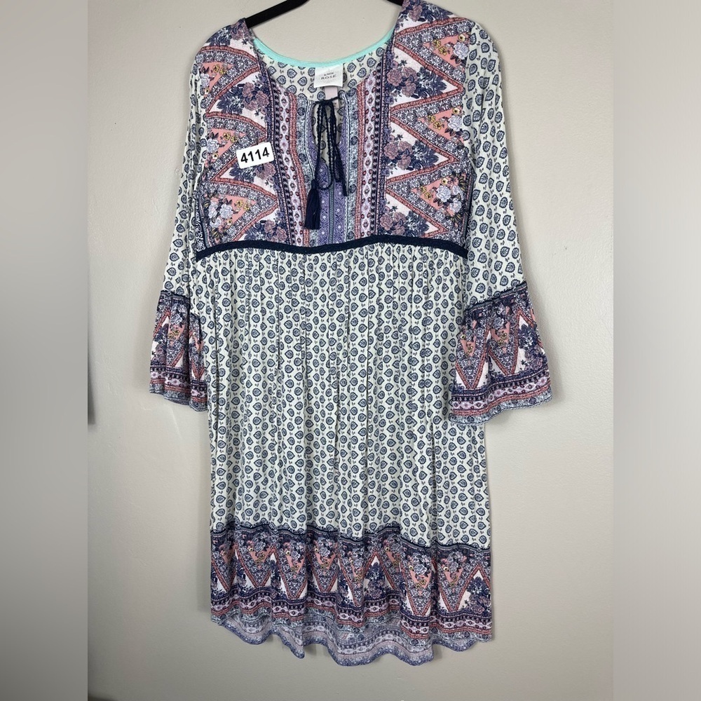 Knox rose small dress 18 p2p 34” length bell sleeve boho peasant tunic dress